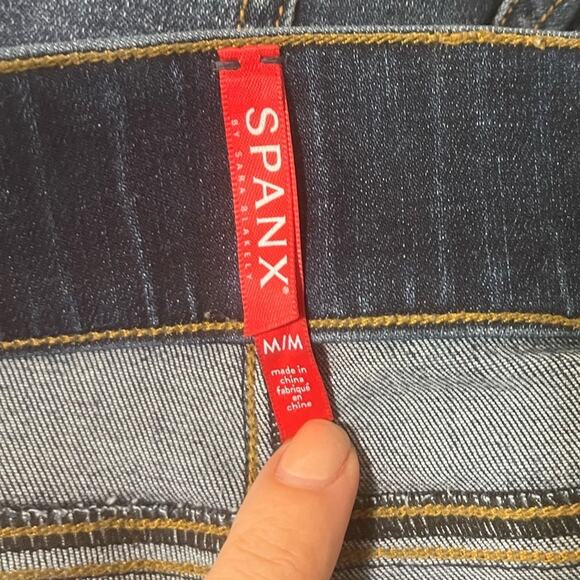 SPANX Women's Distressed Ankle Skinny Jeans Medium Wash Shapewear sz. M - Picture 8 of 13